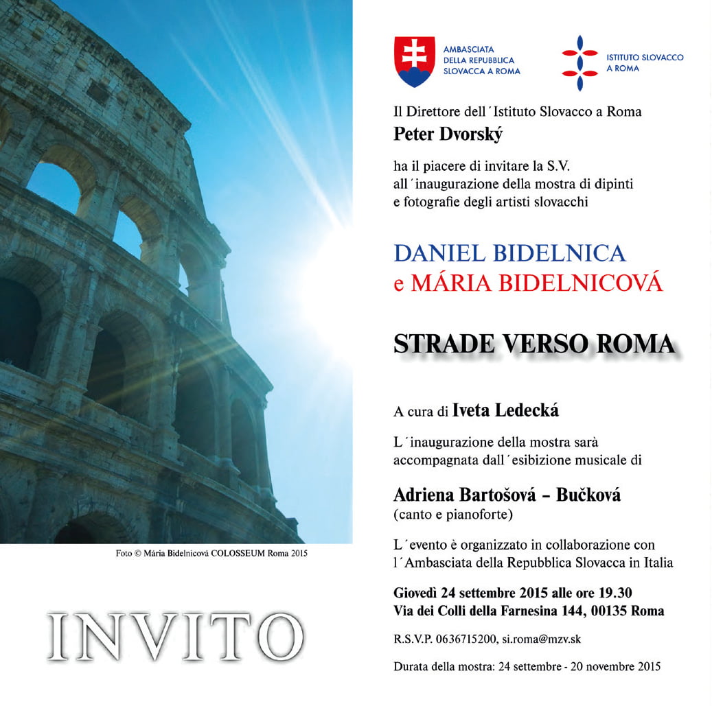 Mária Bidelnicová | Výstava obrazov, fotografií a reštaurátorských prác v Istituto Slovacco a Roma