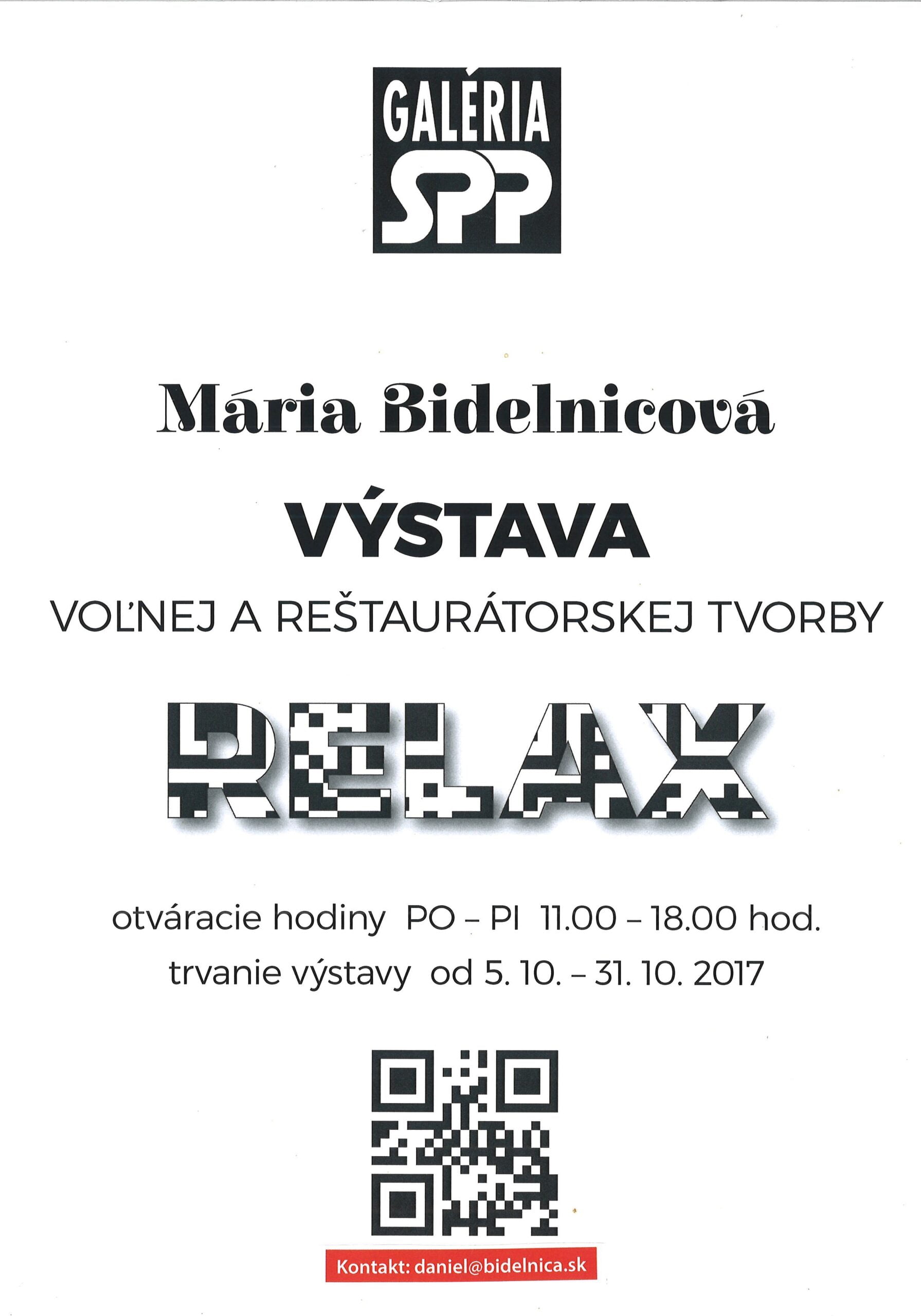Mária Bidelnicová | Výstava voľnej a reštaurátorskej tvorby