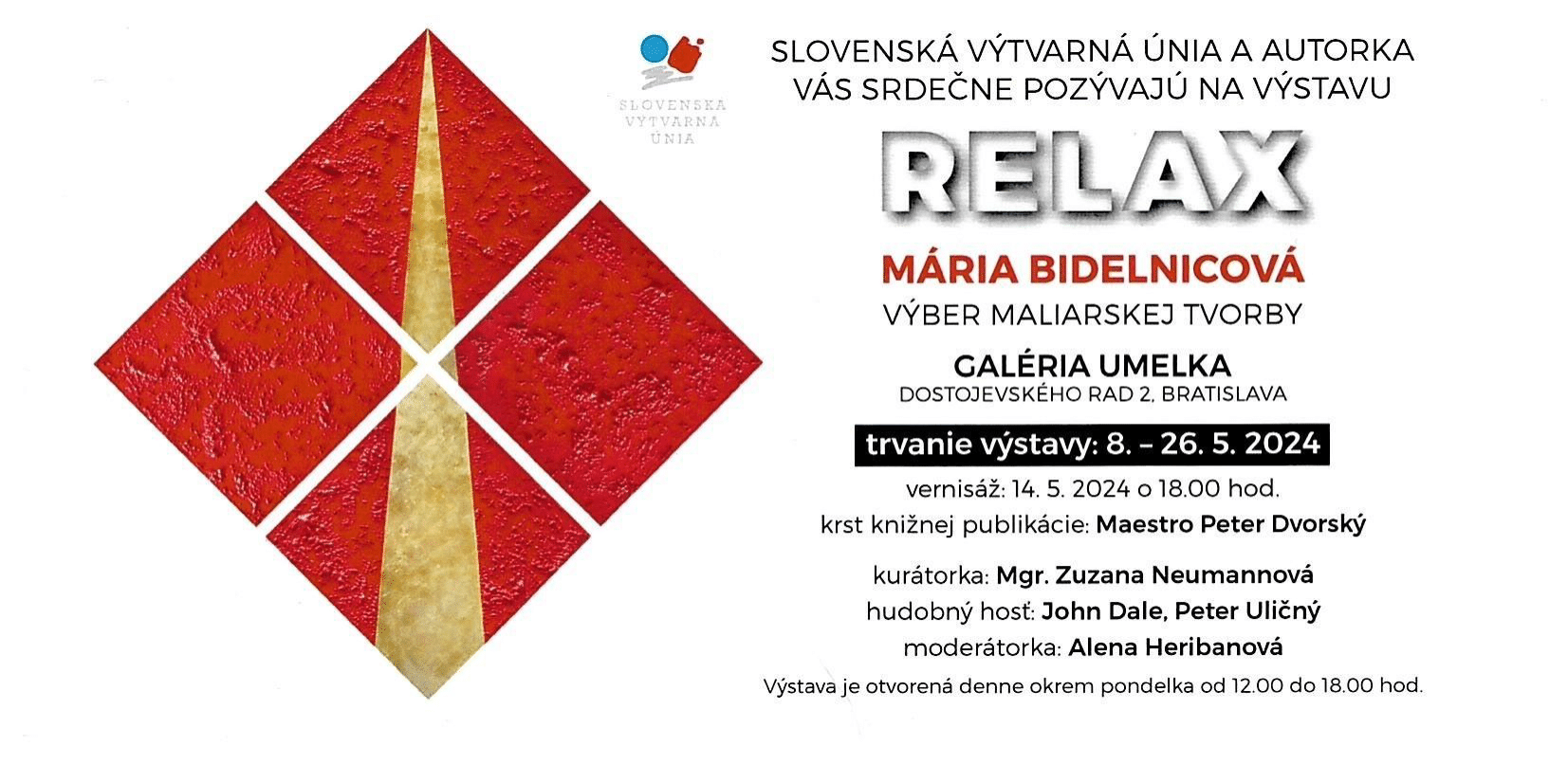 Mária Bidelnicová - Výstava RELAX 2024 Galéria Umelka